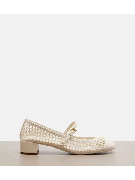 Pantofi cu toc Prada alb