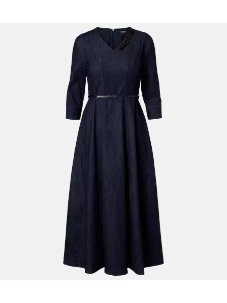 Rochie din denim 's Max Mara până la genunchi de costum albastru