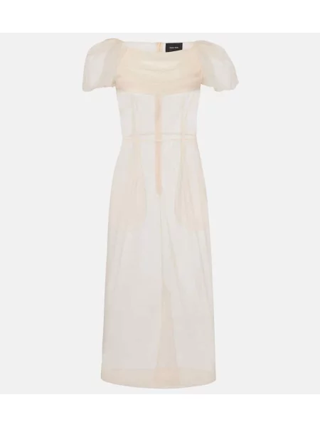 Rochie midi Simone Rocha din tul până la genunchi de costum alb