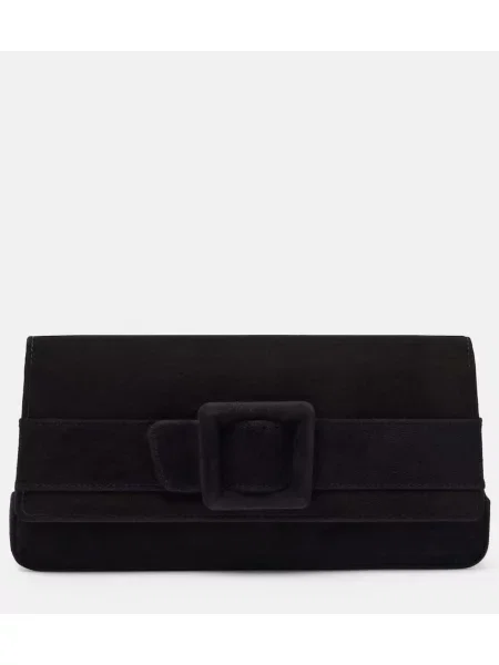 Pisemska torbica Manolo Blahnik iz semiša črna