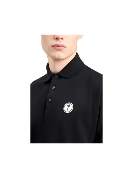 Koszulka polo Palm Angels z logo czarna