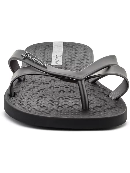 Női flip-flop papucsok Ipanema Kirei black/silver. Méret: 37 EU fekete