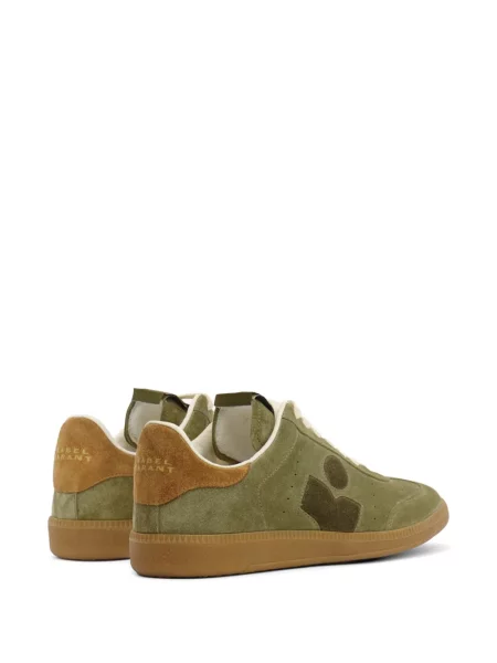 Sneakerși Isabel Marant din piele de căprioară verde