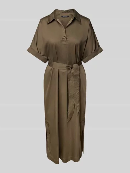 Sukienka midi z wiązanym Comma