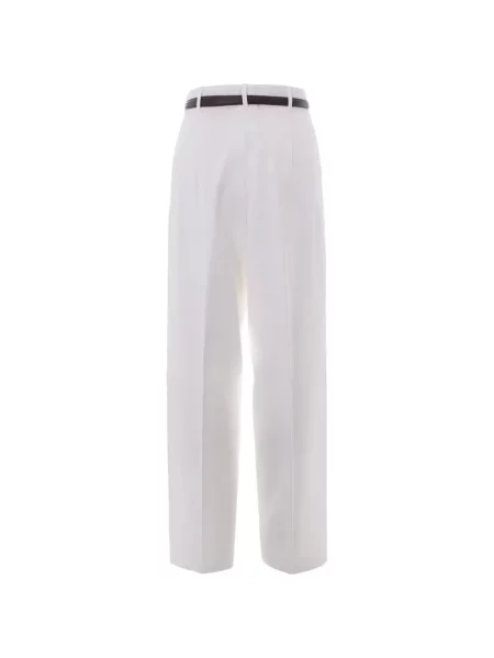 Cu centură pantaloni Max Mara alb