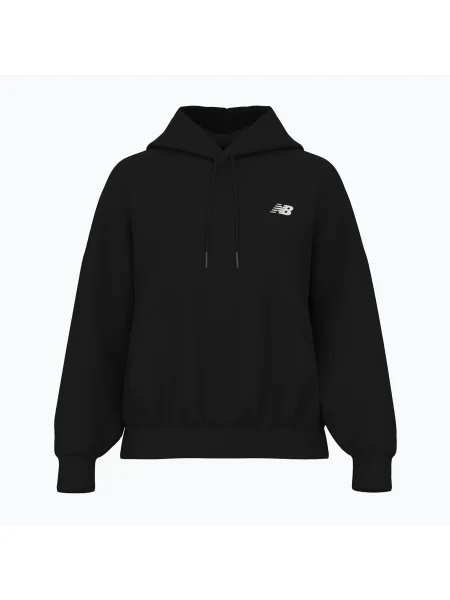 Флийс суичър с качулка New Balance черно