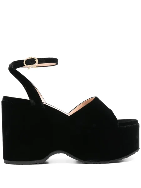 Sandale Gianvito Rossi de catifea negru