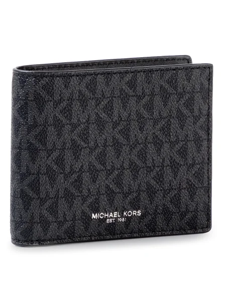 Michael Kors Голям мъжки портфейл Greyson черен