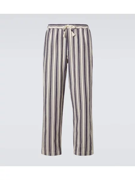 Pruhované kalhoty Orlebar Brown modré