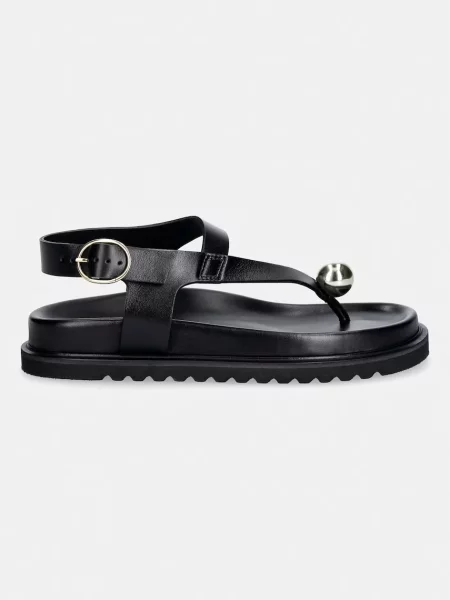 Souliers Martinez sandále dámske kožené SPIAGGIA čierna
