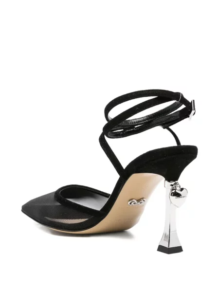 Pantofi cu toc Mach & Mach plasă negru