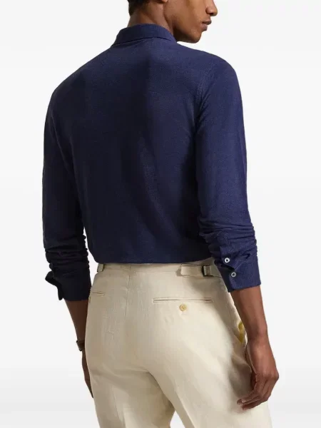 Λινό μακρύς polo Polo Ralph Lauren μπλε