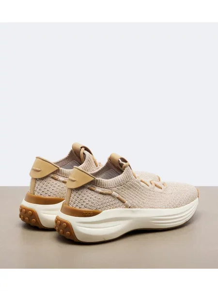 Sneakerși Tod's tricotate bej