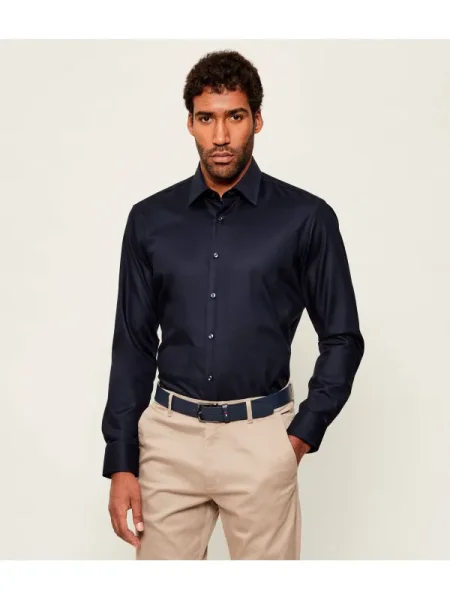 BOSS BLACK Cămașă | easy iron negru
