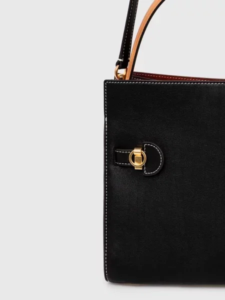 Geanta de piele Tory Burch din piele negru