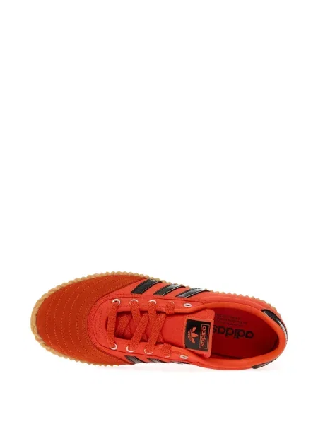 Велурени маратонки Adidas Forum на райета розово