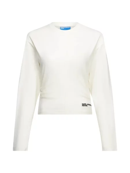 Lung tricou Karl Lagerfeld Jeans alb