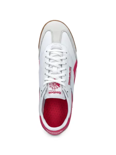 Sneakerși Reebok din piele de căprioară cu dungi alb