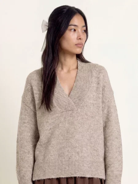Neo Noir Sweter Melli beige beżowy