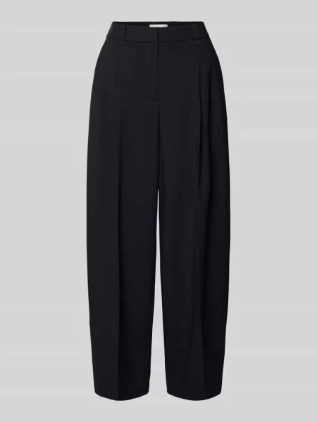 Opus Pants Spodnie Moira Bloom blau granatowe
