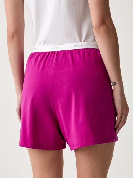 HUGO pyžamové šortky dámske s elastanom ID SHORTS ružová