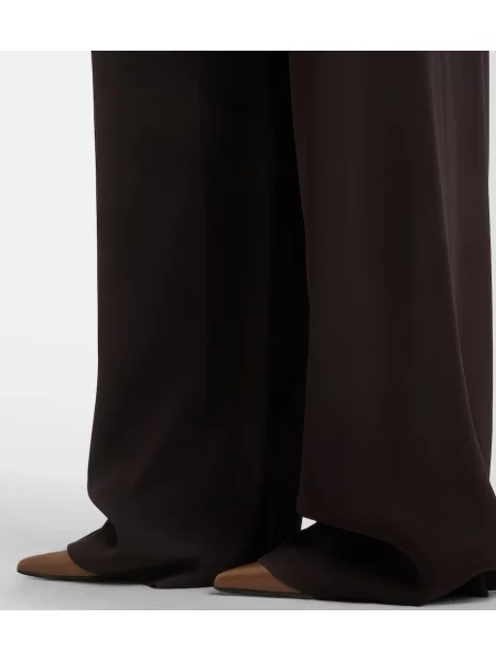 Pantaloni Agnona din jerseu maro