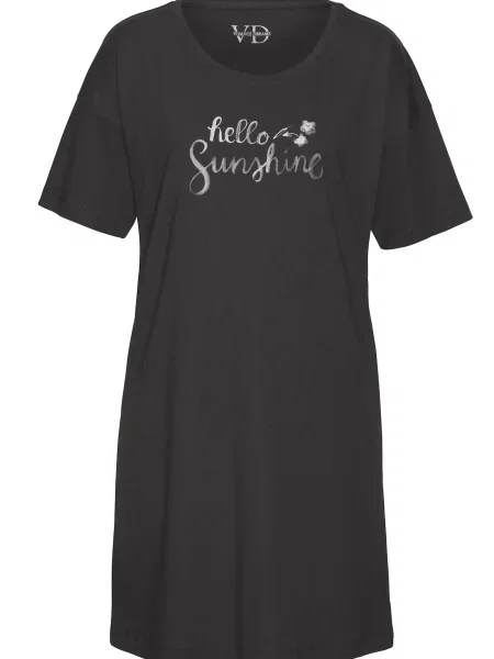 VIVANCE Spalna srajca Dreams črna bela