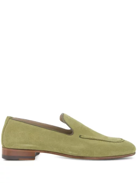 Pantofi loafer Manolo Blahnik din piele de căprioară verde