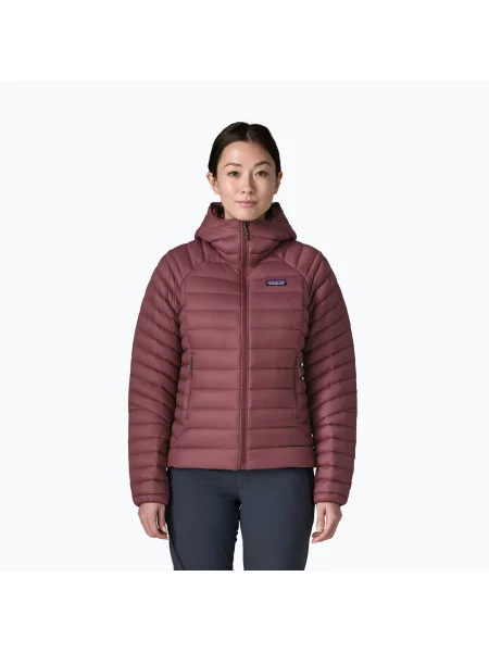 Geacă cu puf pentru femei Patagonia Down Sweater Hoody dark ruby