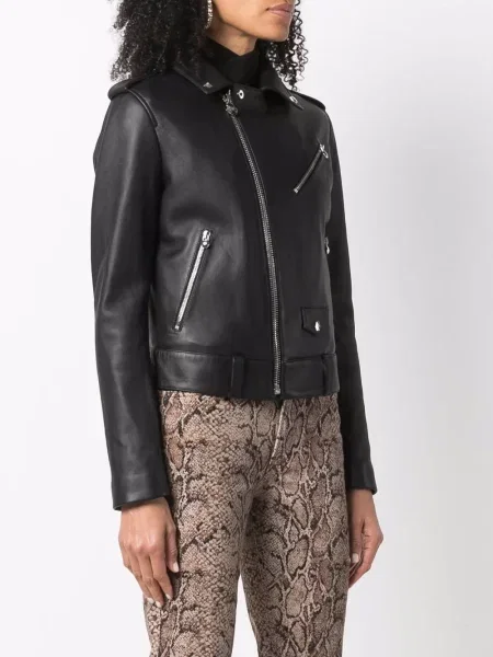 Bikerská kožená bunda Philipp Plein černá