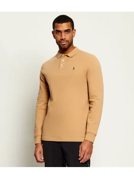 Tricou polo Polo Ralph Lauren stretch bej