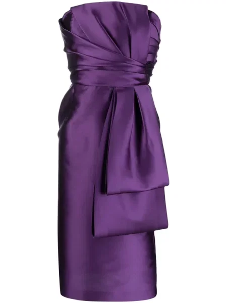 Rochie midi Alberta Ferretti cu funde asimetrică