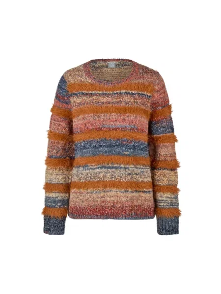 Dzianinowy sweter Rabe w paski z paskiem