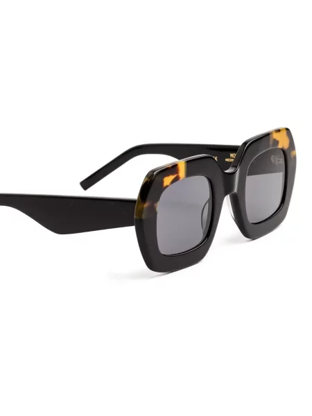 Ochelari de soare Kaleos cu imprimeu geometric negru