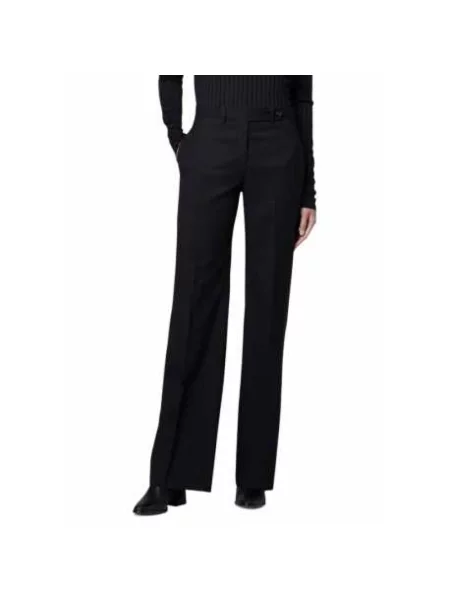 Szerokie turystyka piesza spodnie Paul Smith wełniane czarne