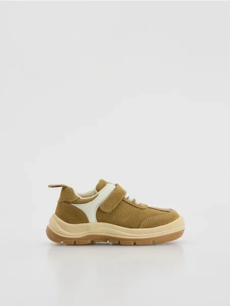 Кожаные кеды Reserved коричневые