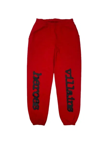 Pantaloni Sp5der alergare roșu