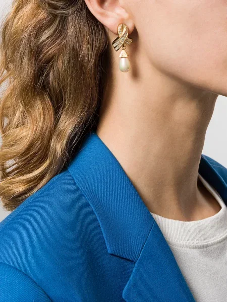 Auskarai Christian Dior auksinė