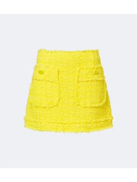 Fustă Dolce&gabbana din tweed galben