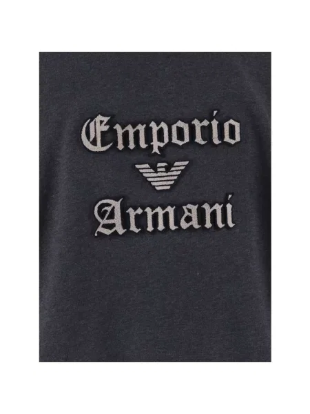 Bluza z kapturem Emporio Armani z kapturem z logo czarna