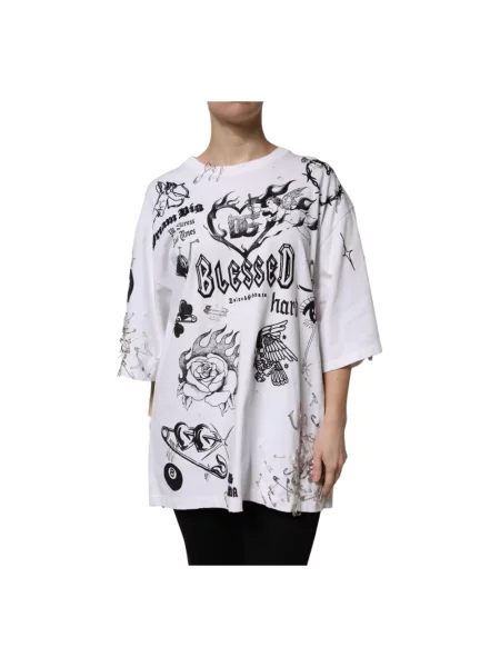 Koszulka Dolce And Gabbana z nadrukiem biała
