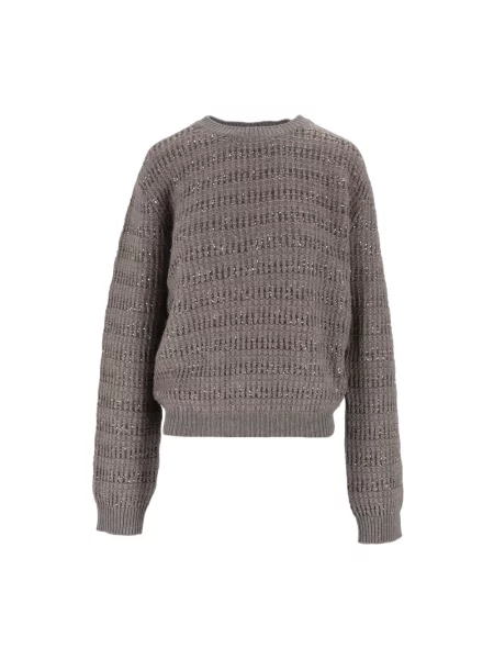 Sweter Fabiana Filippi z cekinami szary