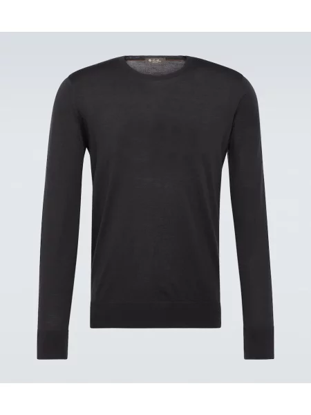 Gyapjú szvetter Loro Piana fekete