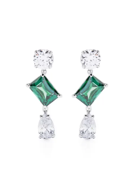 Cercei Swarovski de cristal argintiu