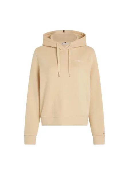 Bluza z kapturem Tommy Hilfiger z kapturem retro beżowa
