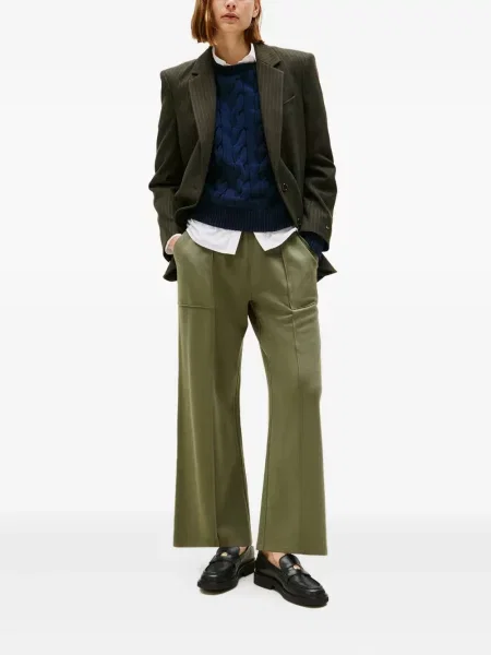 Pantaloni Tommy Hilfiger cu broderie verde