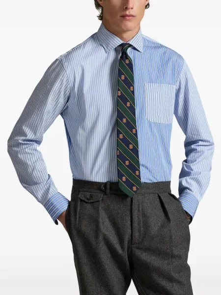 Ριγέ polo Polo Ralph Lauren με κουκούλα με αυτόγραφο λευκό