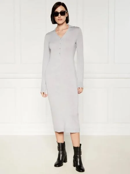 Calvin Klein Gyapjú ruha szürke