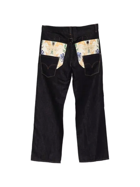 Blugi Junya Watanabe Man din jacard albastru