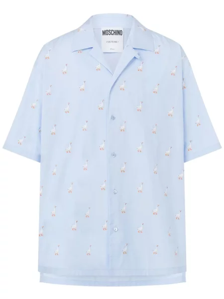Cămașă Moschino cu imagine albastru